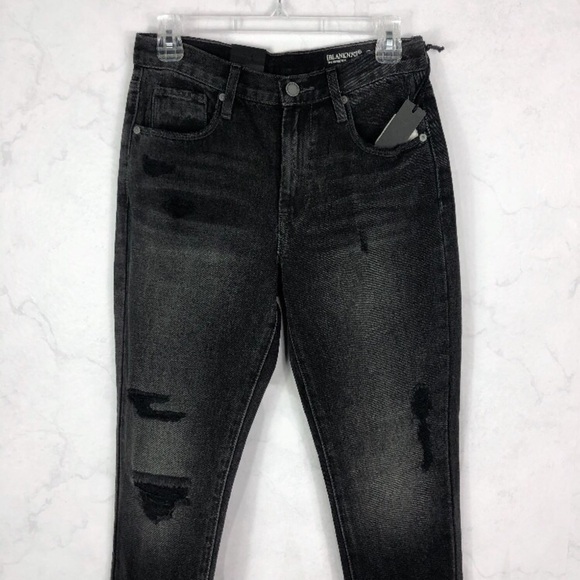 [BLANK-NYC] Black High Rise Distressed Jeans - Picture 2 of 4